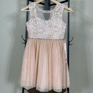 Rare Editions Girls Dress Size 10 in Champagne RN#18854 F433507